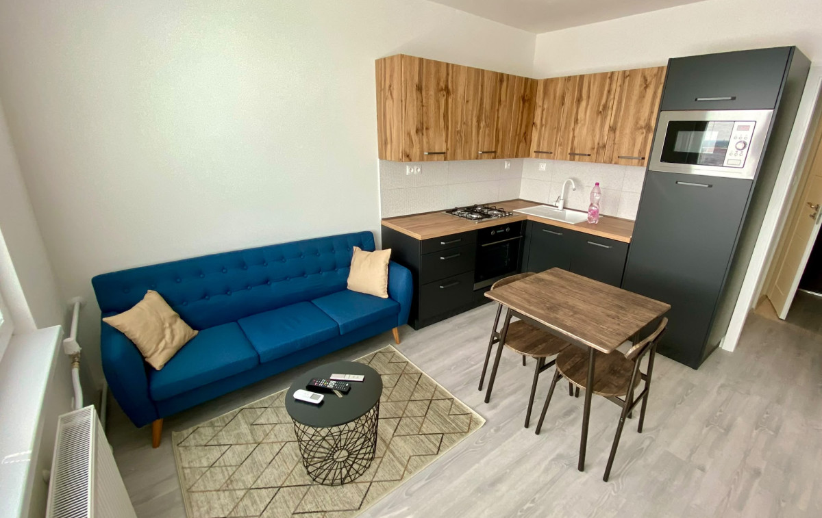Na prenájom klimatizovaný 1-izbový byt s balkónom, kompletne zariadený